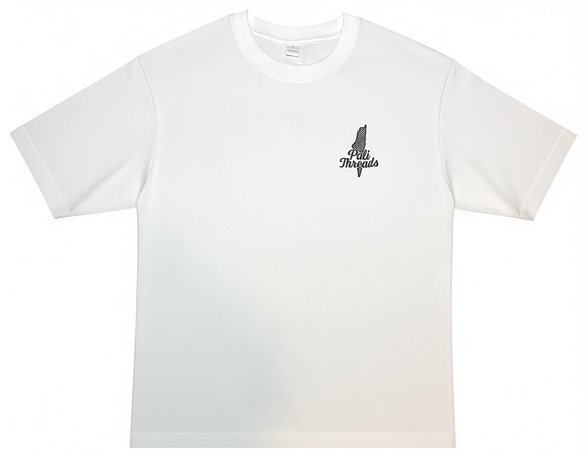 Palestine Script Tee – White