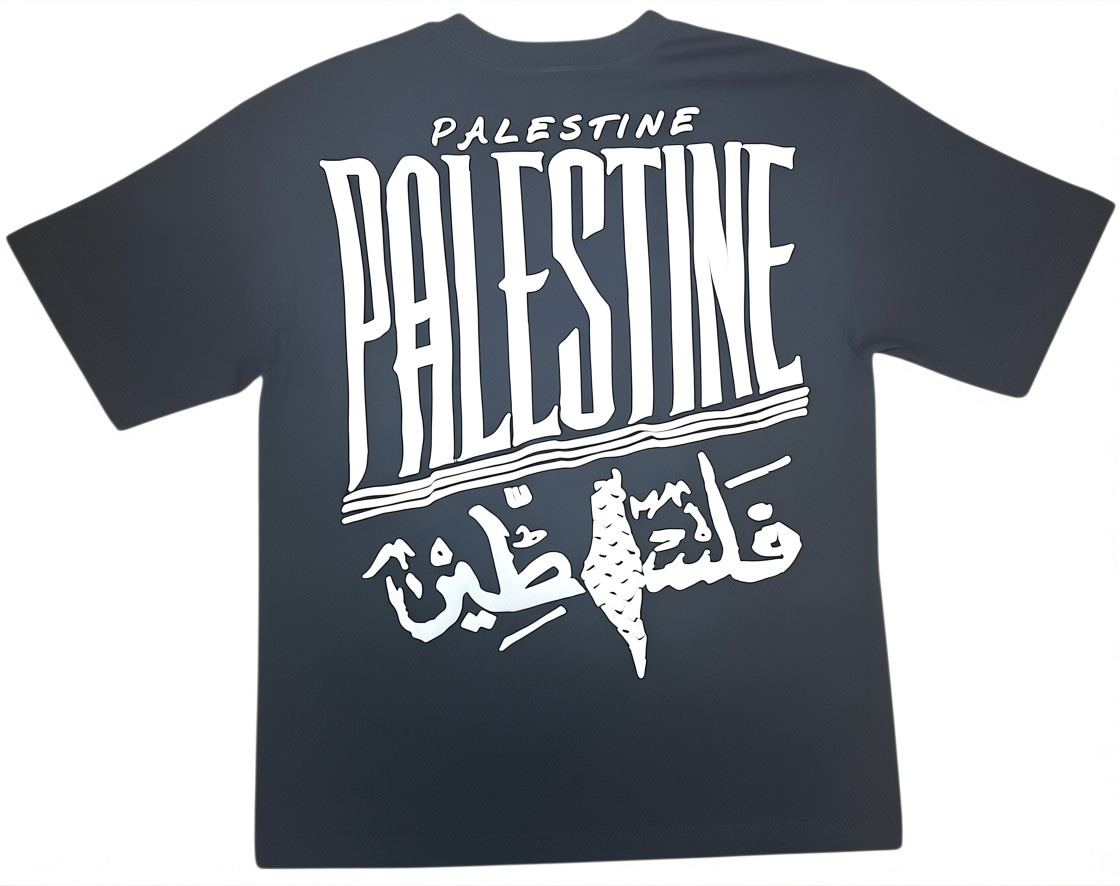Palestine Script Tee – Black