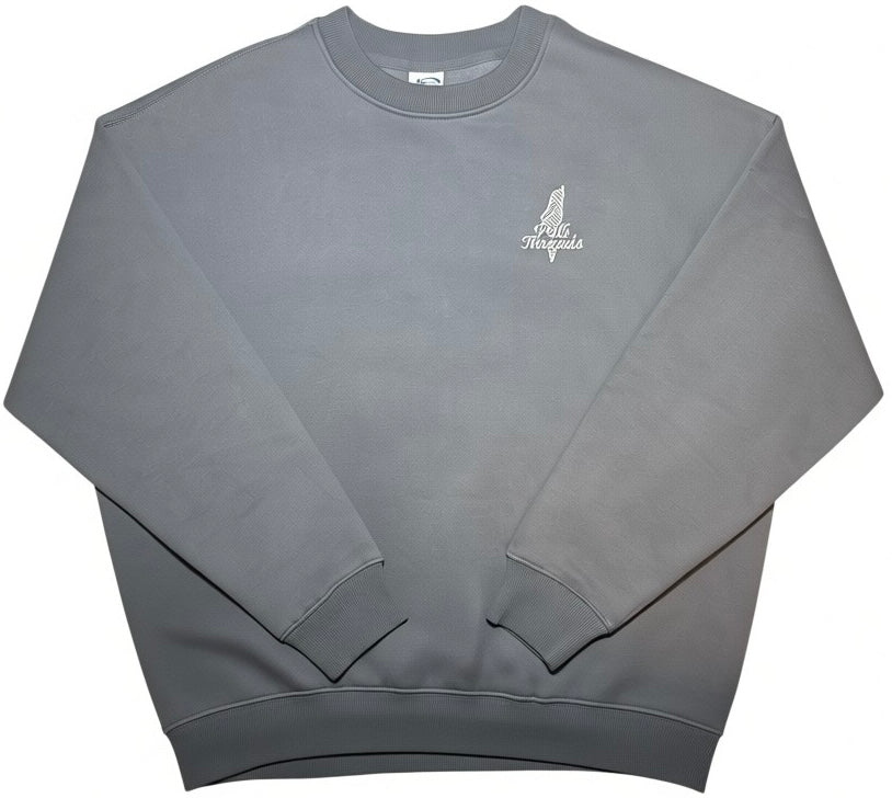 Palestine Outline Crewneck – Grey